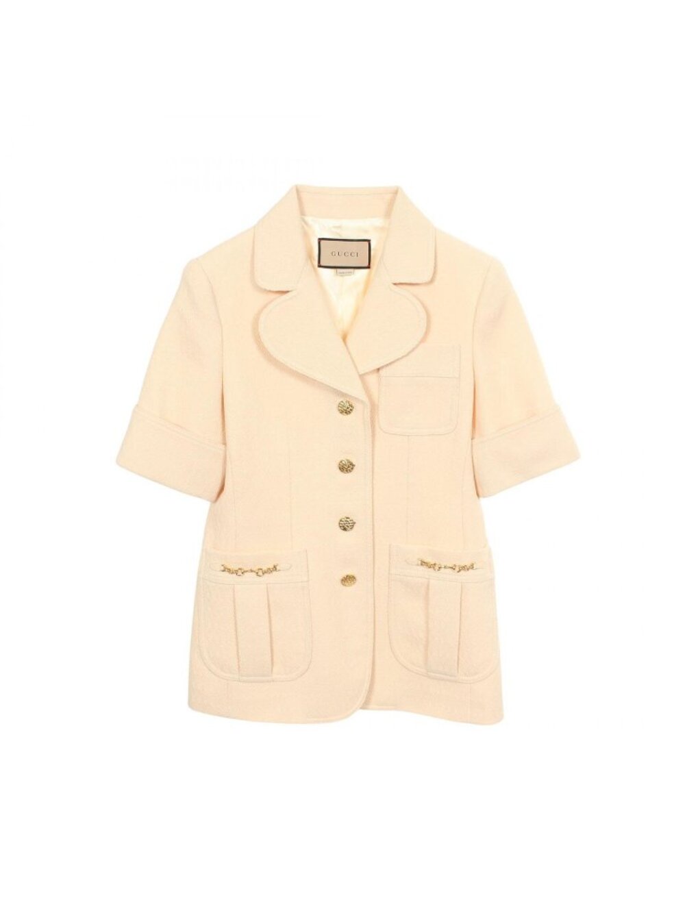 Gucci Tailored Jacket Horsebit Short Sleeve Wool